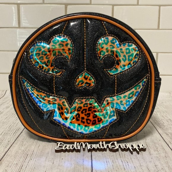 Double K Originals Handbags - *Double K Originals Heart Pumps for Pumpkins MID Cruiser Orange Holo Leopard